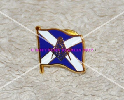 Scottish St Andrews Cross Masonic Gold Plated Lapel Pin - Click Image to Close